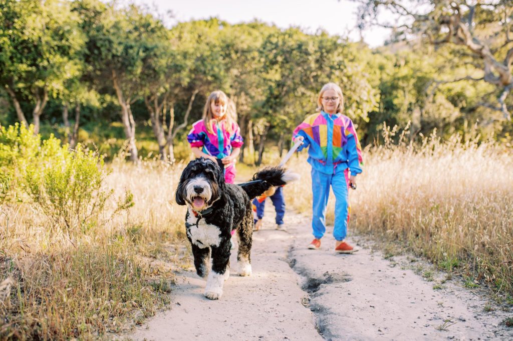 Retro windbreaker family outfit for San Luis Obispo Documentary Family Session with Austyn Elizabeth Photography