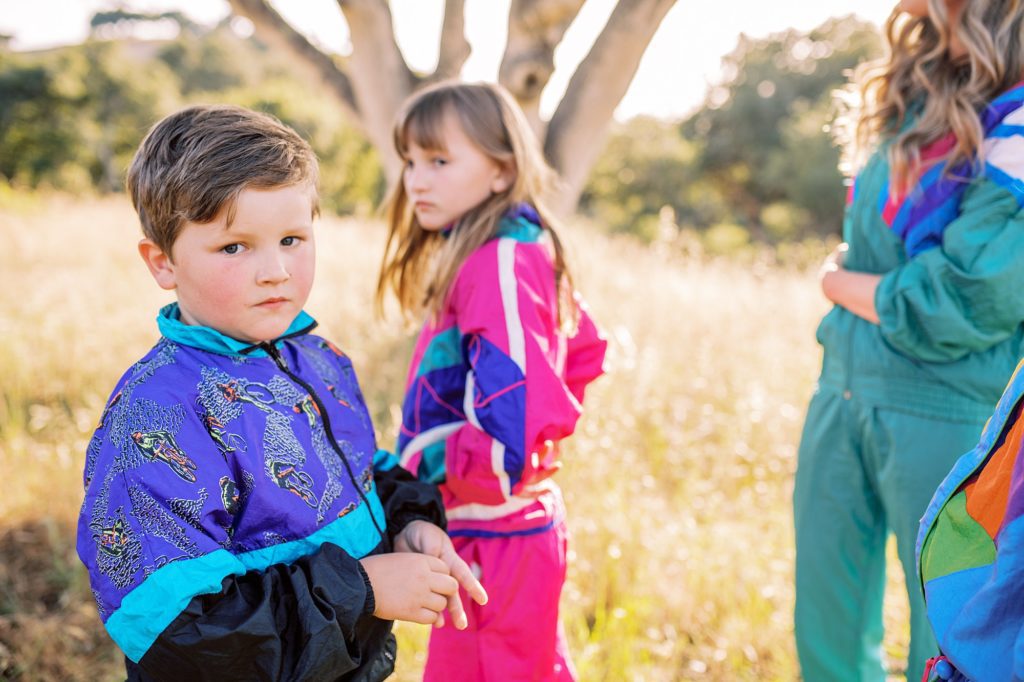 Windbreaker family outfit inspiration for non-traditional family photo session by Central Coast Family Photographer Austyn Elizabeth Photography