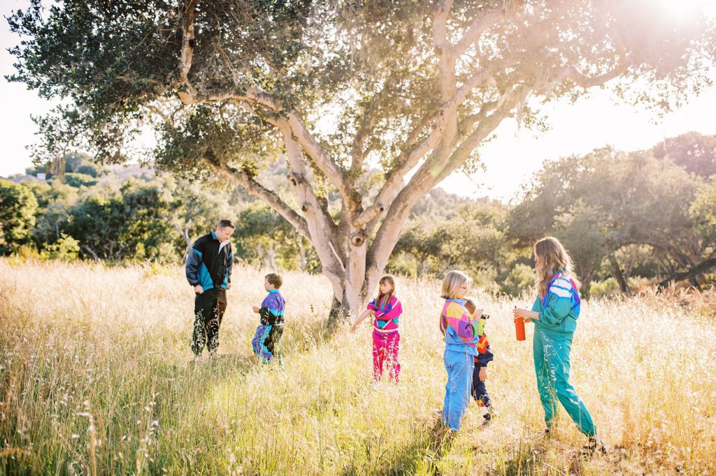 Retro windbreaker family session on California Central Coast with San Luis Obispo Family Documentary Photographer Austyn Elizabeth Photography