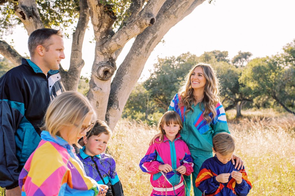 Retro windbreaker family session on California Central Coast with San Luis Obispo Family Documentary Photographer Austyn Elizabeth Photography