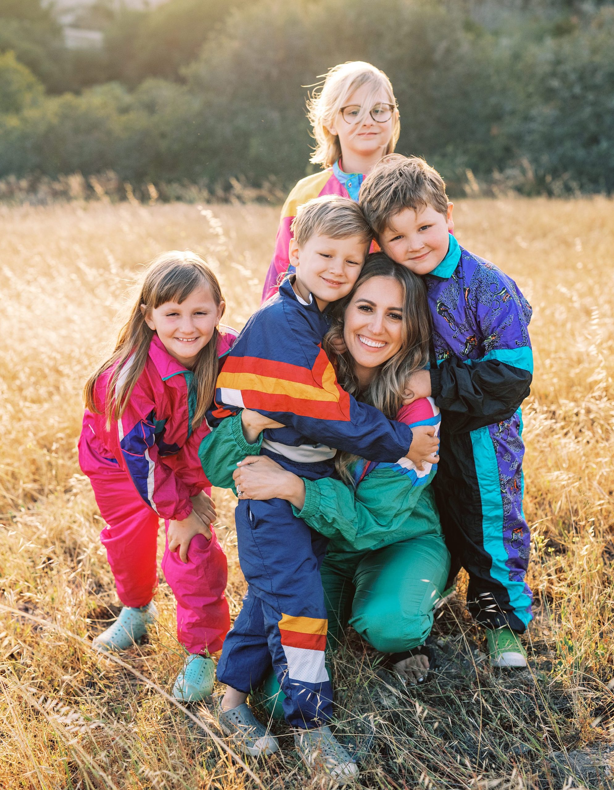 Retro windbreaker family session on California Central Coast with San Luis Obispo Family Documentary Photographer Austyn Elizabeth Photography