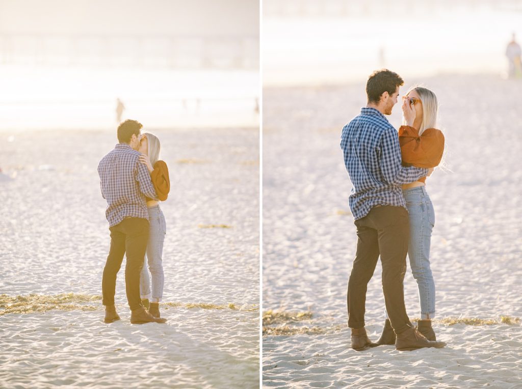 Cal Poly Grad is surprised when boyfriend proposes during Avila Beach Proposal by Pismo Beach Proposal Photographer Austyn Elizabeth Photography