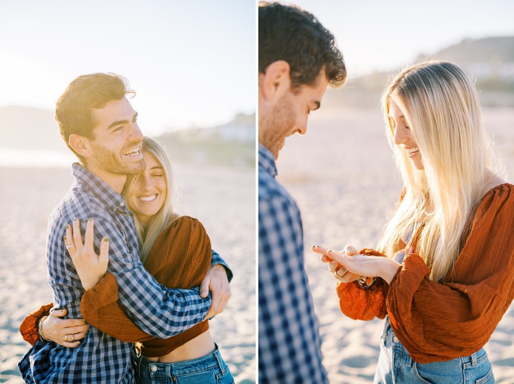 A couple of Cal Poly Alumni become engaged during Avila Beach Proposal by Avila Beach Wedding Photographer Austyn Elizabeth Photography