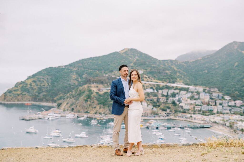 Green hills throughout this Catalina island elopement in may by Catalina island elopement photographer Austyn Elizabeth Photography