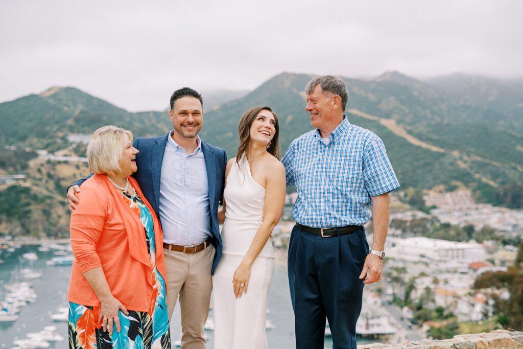 Family at Catalina island elopement in may by Catalina island elopement photographer Austyn Elizabeth Photography