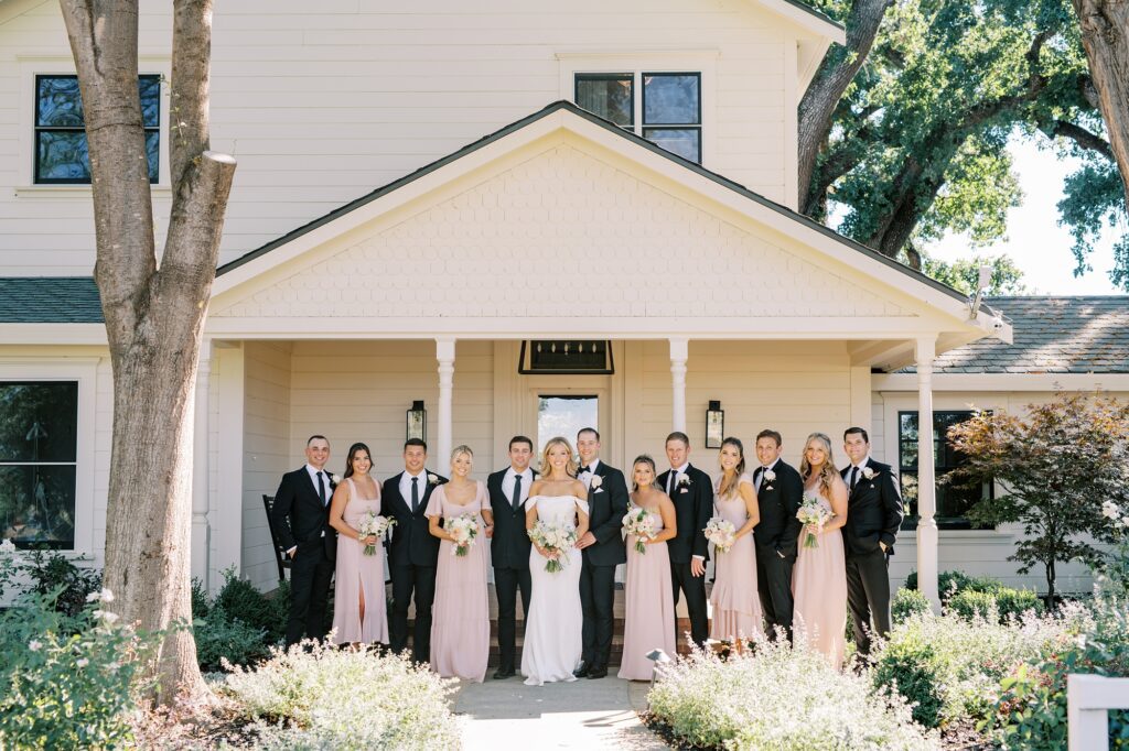 Wedding party at Lamoure Vineyard wedding by Pismo Beach wedding photographer Austyn Elizabeth Photography