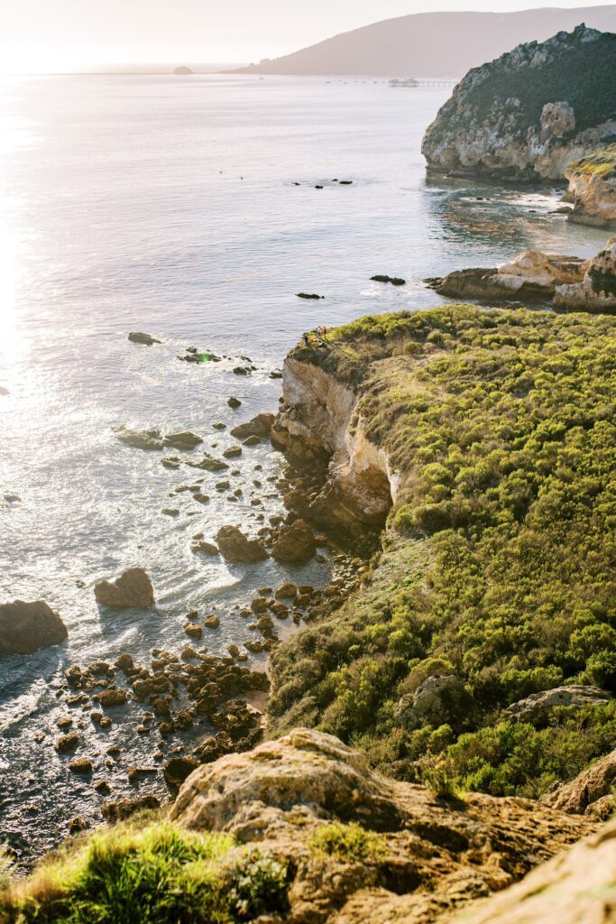 Coastline landscape photo at Central Coast Engagement session by Pismo Beach Engagement Photographer Austyn Elizabeth Photography