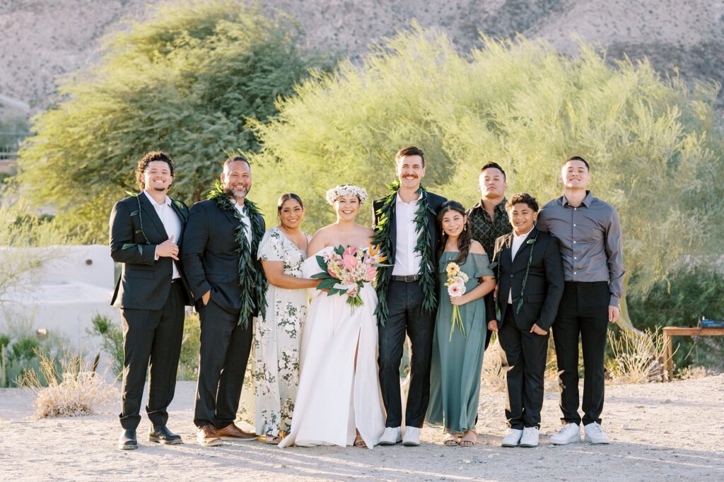 Hawaiian blended family photos at Villa Leche wedding by Palm Springs Wedding Photographer Austyn Elizabeth Photography