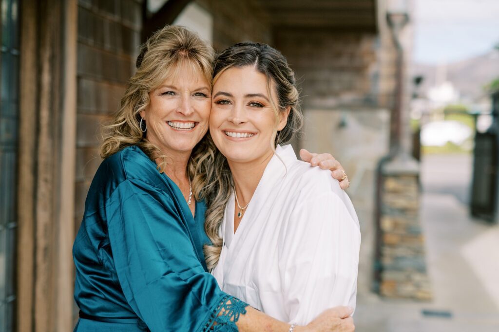 Bride and her mom before the ceremony by Cayucos Wedding Photographer on Film by Austyn Elizabeth Photography