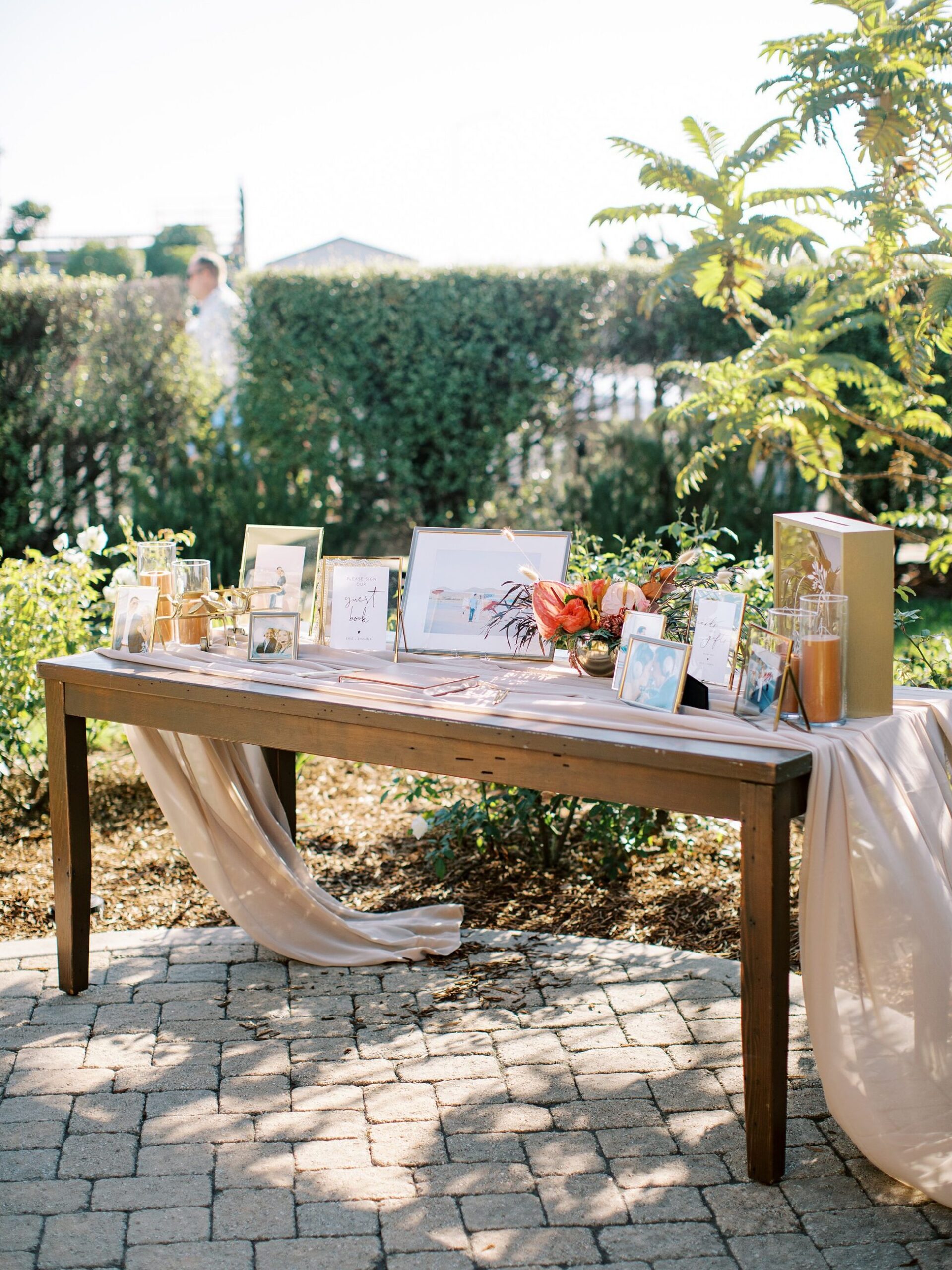 Wedding welcome table by Cayucos Wedding Photographer on Film by Austyn Elizabeth Photography