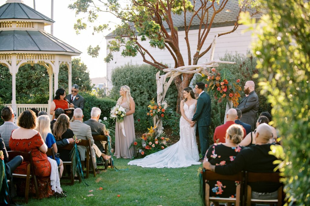 Grooms mom reads a special poem during wedding ceremony by Cayucos Wedding Photographer on Film by Austyn Elizabeth Photography