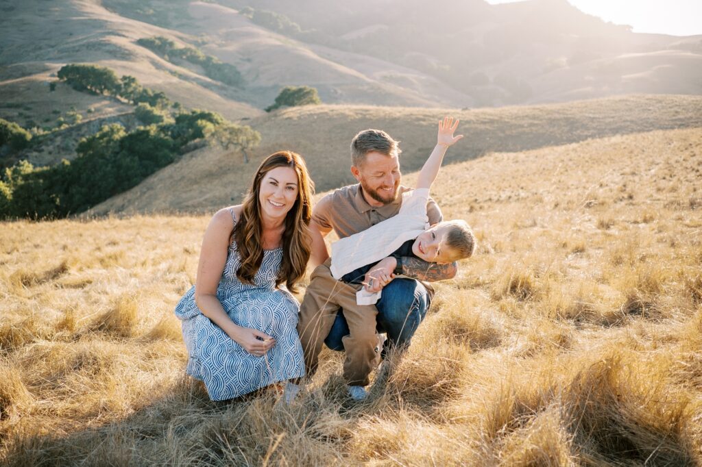 Silly six year old family photos at Johnson Ranch Trail by Pismo Beach Family Photographer Austyn Elizabeth Photography