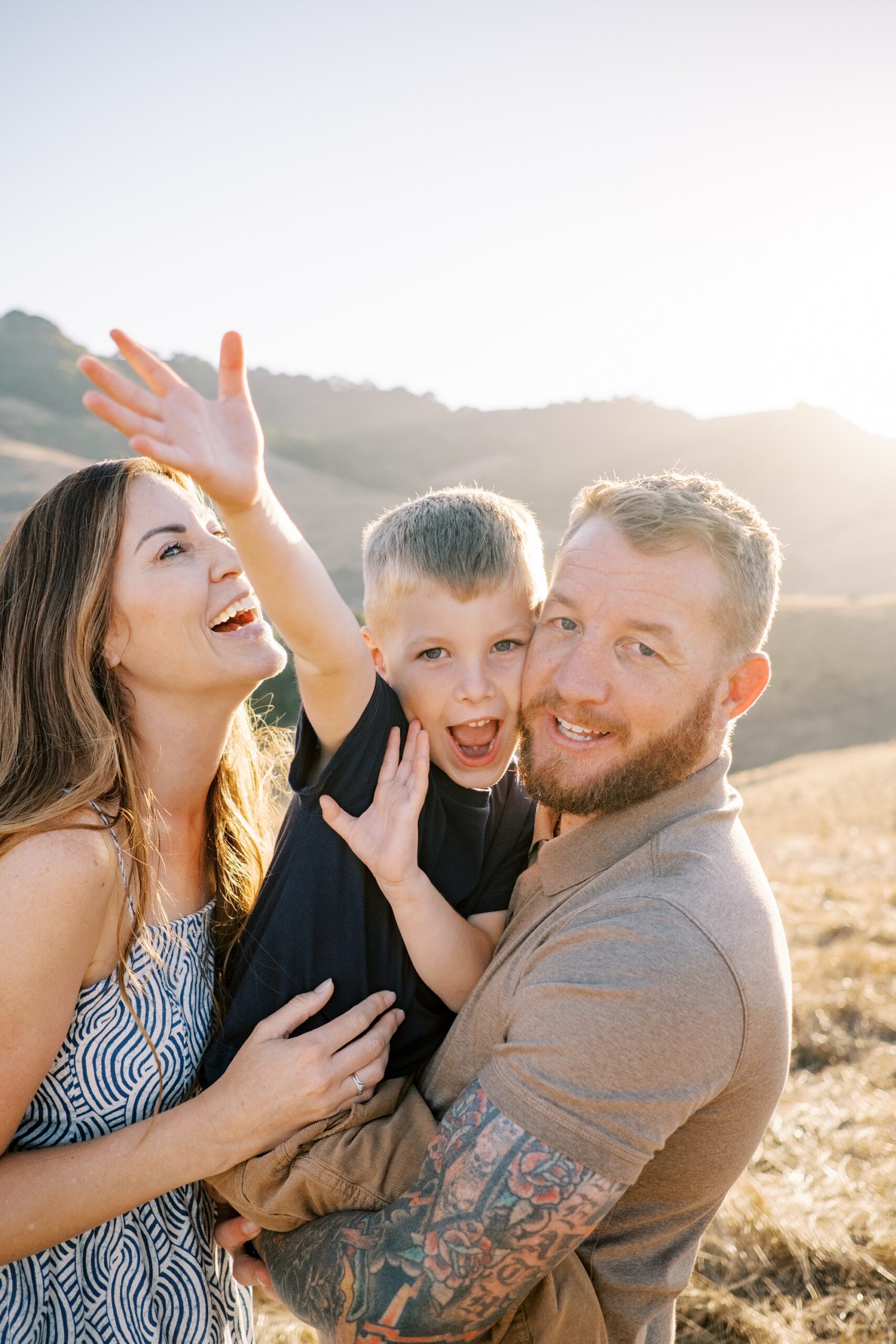 Candid playful family photos by san luis obispo at Johnson Ranch Trail by Pismo Beach Family Photographer Austyn Elizabeth Photography