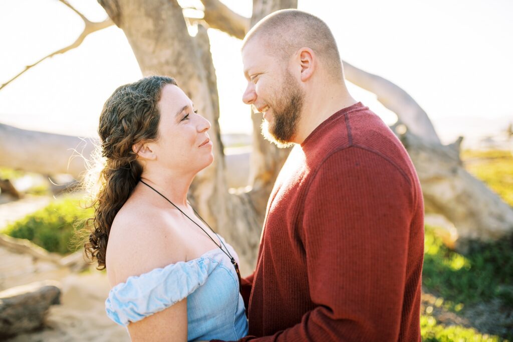 Couple smile at pismo beach dunes for their Pismo Beach Anniversary by Pismo Beach Anniversary Photographer Austyn Elizabeth Photography