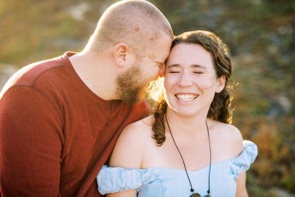 Couple laughing at pismo beach dunes for their Pismo Beach Anniversary by Pismo Beach Anniversary Photographer Austyn Elizabeth Photography