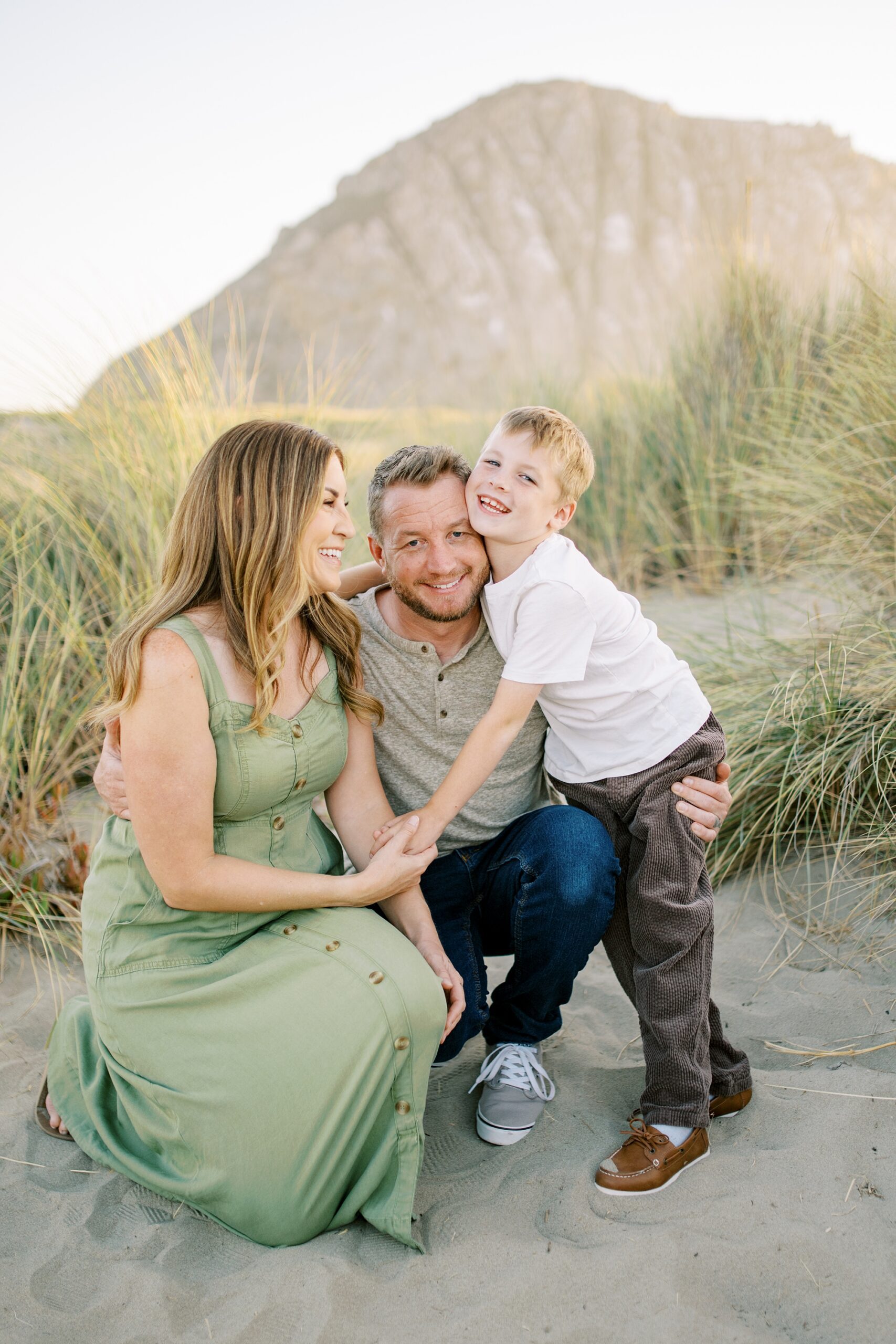 A silly family photo session at Morro Rock by Morro Bay Family Photographer Austyn Elizabeth Photography